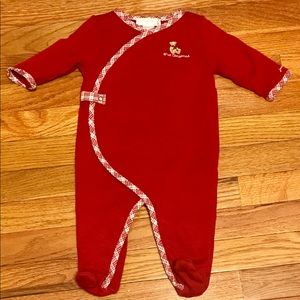 Janie and jack first Christmas footie 3-6m